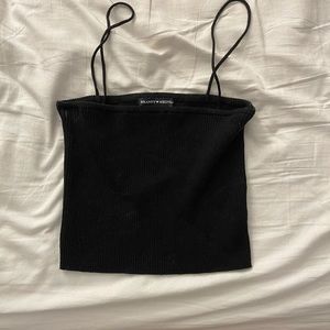 Brandy Melville John Galt black crop tank
